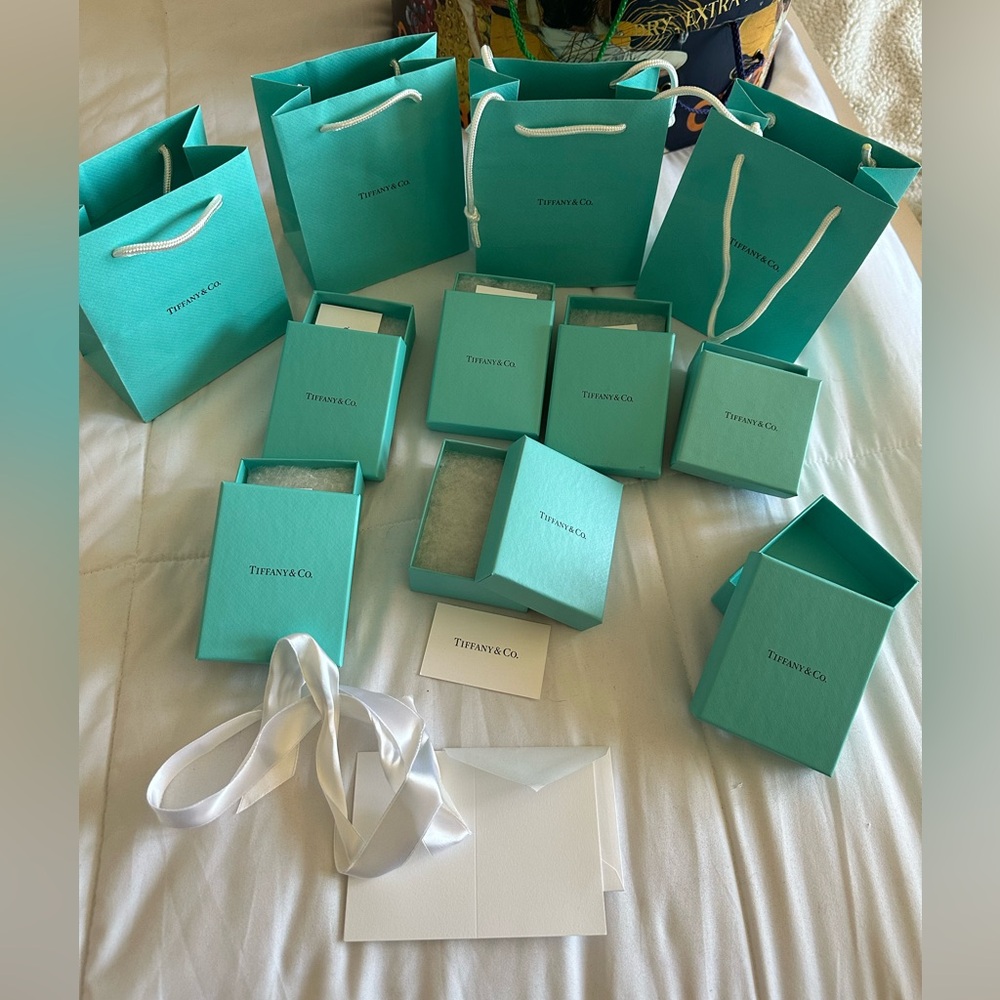 Authentic Tiffany & Co. Iconic Blue Boxes. Great for regifting.